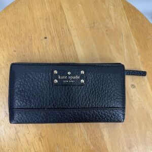 Kate Spade bay street stacy Black Leather Wallet